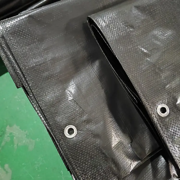 130G कालो भर्जिन PE TEPAULIN